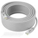 Cat5e Ethernet Cable 75 FT, Long Cat 5e Internet Cable, Grey Snagless Patch Cord, Flexible, Network, LAN, PoE, Standard RJ45 Connector for PC, Server, Router, Modem, TV, PS5 - with 15 Cable Ties