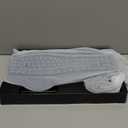 Wireless Keyboard and Mouse Combo,2.4G Full Size Wave Keys Ergonomic Keyboard with Wrist Rest for Natural Typing, 3 DPI Adjustable Ergonomic Silent Mouse for Computer/Laptop/Windows/Mac (Gray)