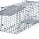 Humane Way Folding 32 Inch Live Humane Animal Trap - Safe Traps for All Animals - Raccoons, Cats, Groundhogs, Opossums - 32" L x 10.2" W x 12.2" H