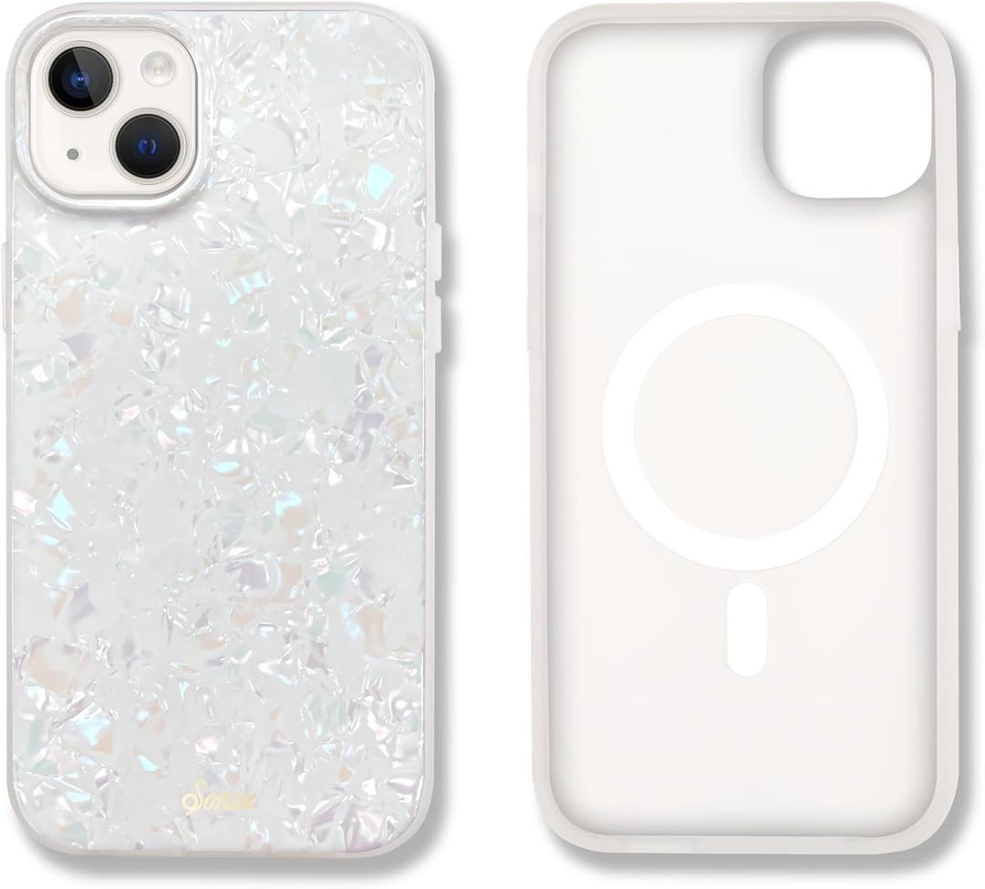 Sonix Case for iPhone 15 Plus, iPhone 14 Plus | Compatible with MagSafe | 10ft Drop Tested | Pearl Tort Marble