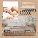 Hicarer 6 Pcs Mattress Slide Stopper Non Slip Mattress Retainer Bar for Adjustable Beds Holder Metal Stabilizers for Wooden Bed Frame to Prevent Sliding Holder in Place Gripper