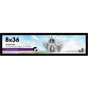Americanflat 8x36 Picture Frame with Polished Plexiglass - Signature Collection - Gallery-Style Frames Made of Engineered Wood - Photo Frame for Wall Display - Black