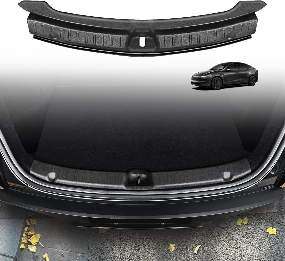 BestEvMod 2026 Tesla Model Y Upgrade Rear Bumper & Trunk Sill Cover Protector Bumper Guards Compatible with Tesla Model Y Juniper 2026 Refresh