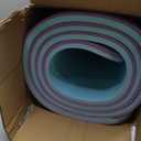 Hatha Yoga Extra Thick TPE Yoga Mat - 72"x 32" Thickness 1/2 Inch -Eco Friendly SGS Certified - With High Density Anti-Tear Exercise Bolster For Home Gym Travel & Floor Outside (Purple/Green)