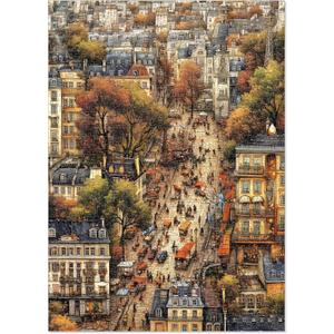 ELX 1000 Piece Jigsaw Puzzle for Adults,The Ancient Street Unique Difficult and Challenge Large Puzzle Game, Room Wall Decor (27.6 in X 19.7 in)