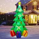 7 FT Inflatable Christmas Tree, Christmas Tree with 3 Gift Wrapped Boxes, Christmas Decoration for Indoor Outdoor Yard Garden