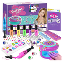 Kids Nail Polish Set for Girls, DIY Nail Art Kit Toys with Nail Dryer,Fake Nail,Nail Sticker,Peelable Nail Polish, Non-Toxic Quick Dry Nail Art Salon Toys for Girls Age 6-12