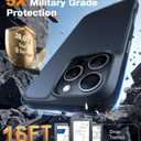 TORRAS Upgraded for iPhone 16 Pro Case Aramid Fiber Back/Black Edge | Compatible with MagSafe, Military Grade Drop Protection, Stronger Magnetic, Shockproof Airbag, Color Button, Slim Anti-Scratch | Upgraded, Stronger Magnetic, Shockproof, Slim