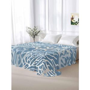Full Flat Sheet Top Sheet Only, Ocean Undersea Coral Seaweed Soft Microfiber Breathable Bed Sheets, Watercolor Marine Life on Blue Hotel Luxury Bedding Flat Sheets