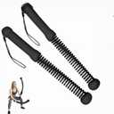 2 x Weighted Ropeless Battle Ropes,Cordless Workout Ropes for Home Gym, Portable Exercise Rope for Strength Building, HIIT and Low-Impact Aerobic Training for Women&Men (Black)