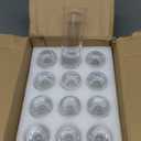 Farielyn-X Clear Heavy Base Shot Glasses 12 Pack, 2 oz Tall Glass Set for Whiskey, Tequila, Vodka