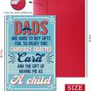 2 x Funny Father's Day Card for Dad, Unique Happy Fathers Day Cards Gift from Son or Daughter, Humorous Appreciation Card from Kids for Father