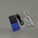 MP3 Player 32GB with Speaker Earphone Portable Mini Blue Music Player Support Voice Recorder E-Book 1.8 inch HD Screen Support up to 128GB