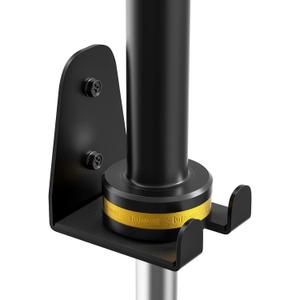 Olympic Barbell Hanger, Garage Gym Bar Wall Rack, Vertical Barbell Mount Rack, Black Powder Coated, Space Saving Commercial or Home Gym Accessory, Holds Under 33mm Bar Size (Black 1Hook)