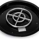 Stanbroil 19-Inch Round Fire Pit Burner Pan, Drop-in Gas Firepit Insert for DIY Fire Pit Table, Porcelain Steel, BTU 92,000 Max