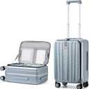 Hanke 20 Inch Carry On Suitcase PC Hardshell Luggage Top Open Aluminum Frame Rolling Suitcases with Wheels Travel Luggage for Woman Men Gifts, (Grey)