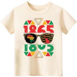 Juneteenth Shirt Kids  Toddler Juneteenth Shirt for Boys & Girls, 2T-8T, Short-Sleeve Celebration Tee (Yellow, S)