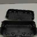 Flemoon Medium Outdoor Electrical Box (11.5x5.2x4 inch), IP54 Waterproof Extension Cord Cover w/6 Cable Entry Ports, Weatherproof Connection Box for Power Strip, Timer, Plug, Holiday Lights, Black