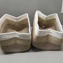 Large Storage Basket for Organizing, Woven Rope Basket for Shelves, Closet Organizer Bins for Clothes, Blanket, Toys, Baby Nursery Storage, 17.7" x 13" x 7.87", 2 Packs Gradient Yellow