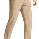 Men's Golf Pants - 30"/32"/34" Slim Fit Stretch Lightweight Dress Pants for Men with Zipper Pockets Casual Work, Size W34 L34