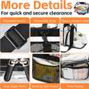 Clear Tote Bag, Clear Bag for Stadium Events Lunch Bag with Reinforced Straps for Sport Fan, Events, Travel