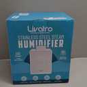 Stainless Steel Humidifier, 3L Warm Mist Humidifier, Easy Clean with Warm Steam Humidifier, Healthy Air Mist Humidifiers for Bedroom Living Room, with Sleep Mode and Auto-off Setting