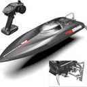 Cheerwing 25" Brushless RC Boat for Adults, 30+MPH Fast Remote Control Boat for Lakes and Pools, Carbon Black
