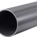 MECCANIXITY 4 Inch PVC Rigid Round Pipe 110mm OD 13" Length Light Grey High Impact for Water Pipe,Crafts,Cable Sleeve