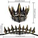 2 x KIPETTO Halloween Crow Crown Gothic Crown Headpiece Evil Queen Crowns Witch Costume Hair Accessories for Halloween Party Theme Costumes,Gold