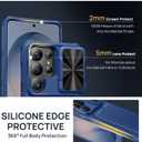 SSLOTSCASE for Samsung Galaxy S26 Ultra Case with 2X Screen Protector, [9H Hardness] Military-Grade Shatterproof, Kickstand & Card Holder & Sliding Lens Cover, Durable Phone Cover for S26 Ultra, Blue