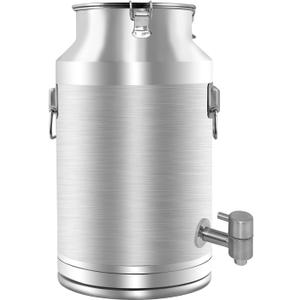 304 Stainless Steel Milk Can35L Milk Bucket Wine Pail Bucket 9.25 Gallon Milk Can Tote Jug with Sealed Lid Heavy Duty for Milk and Wine Liquid Storage