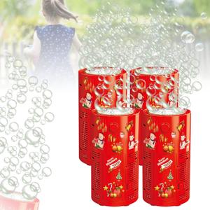 4PCS Fireworks Bubble Machine with 240ml Bubble Solution, Portable Automatic Bubble Machine with Lights and Closeable Music, Bubble Maker Toys for Kids Outside Activities Parties Wedding Christmas
