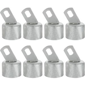 8 Pcs 1-5/8" Top Rail End Galvanized Steel Chain Link Fence Parts Top Rail End Cap for Maintaining Stability and Structural Integrity of The Chain Link Fence