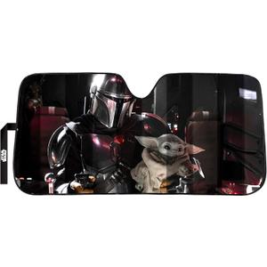 Plasticolor 003952R01 Star Wars Mandalorian Baby Yoda The Child Accordion Style Front Windshield Sunshade