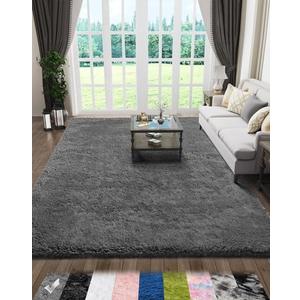 Ophanie 66x23 Inches Area Rugs for Living Room Grey, Fluffy Shag Large Fuzzy Plush Soft Rug, Gray Shaggy Floor Big Carpets for Bedroom Nursery, Kids Home Decor Aesthetic
