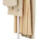 Garment Rack, Freestanding Metal Coat Racks, Z-shaped Coat Tree with Natural Rock Base, Suitable For Outerwear, Clothes, Handbags, 175cm, White