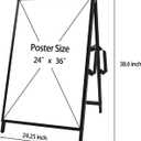 USCNC 24 x 36 Heavy Duty Slide-in Folding A-Frame Sidewalk Sign Black Coated Steel Metal Double-Sided Pavement Sign (Frame only)