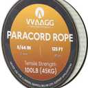 VVAAGG 2mm Reflective Paracord Rope 100 lb: Thin Micro Braided Paracord String Cord for Crafting Bracelet DIY Projects Fishing Camping Wind Chime Decor 125FT White