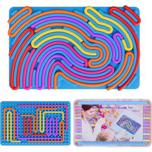 Sensory Fidget Toys for Kids Toddler Boys ,Sensory Activity Board for Stress Anxiety Autistic ADHD, Calm Down Travel Airplane Essentials Toys for 3+ Year Old, Stuffers Gifts for Teen Girl