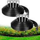 1.5 Inch x 100 FT Landscape Edging, Garden Edging Borders with 100pcs Upgrade Stakes, Flexible No Dig Plastic Garden Border for Lawn, Landscaping, Flower Beds and Yard