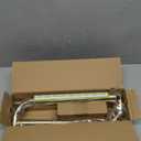 Gold Wrap Around Curtain Rods 28 to 60 Inch:Blackout Heavy duty Adjustable Window Curtain Rod for Bedroom,Industrial Darkening Curved French Metal Single Drapery Rods Easy Install,Brushed Gold