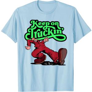 Keep on Trucking Tees Unisex-Adults Grey Cartoon T-Shirt Small
