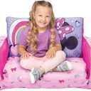 Minnie Mouse Inflatable Sofa Bed for Kids  2-in-1 Flip Open Couch to Lounger & Nap Mat, Over 4ft Long, Removable Cover, Indoor/Outdoor Use, Ages 25