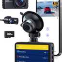 PGYIOO! Dash Cam, Dash Cam Front and Rear,4K+2.5K Ultra HD Dash Camera,175+160 Wide Angle, Car Camera, Included 32GB SD Card, Night Vision, 24 Hours Parking Monitor, Built-in Wi-Fi and Apps