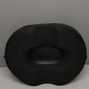 Donut Pillow Seat Cushion Orthopedic Design| Tailbone & Coccyx Memory Foam Pillow | Relieve Pain and Pressure for Hemorrhoid, Pregnancy Post Natal, Surgery, Sciatica (Black)