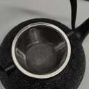 Sotya Cast Iron Teapot, 40oz/1200ml Japanese Tetsubin Tea Pot with Infuser for Loose Leaf and Tea Bags, Tea Kettle Coated with Enameled Interior for Stove Top, Black