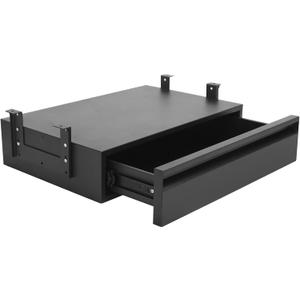 Under Desk Drawer For Desk 18 in,Adjustable Height, Pull out Storage Organizer with Slide Extension Mounted Under Flat Wooden Table or Workbench, Carbon Steel Hidden Desk Drawer