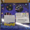 WELLVO 30 Pack Rocket Helicopter with LED Lights 30 Launchers + 30 Glow Rocket Helicopters Glow in The Dark Party Supplies Flying Outdoor Toys Party Favors for Kids 4-12