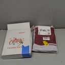 Sattiyrch Christmas Tree Skirt, 36 inches Luxury Cable Knit Knitted Thick Rustic Xmas Holiday Decoration, Burgundy (36in)