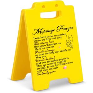 2 x Marriage Prayer Desk Little Signs - Wedding Gifts for Newlyweds, Engagement Gifts for Couples, Wedding Signs Desk Table Decor